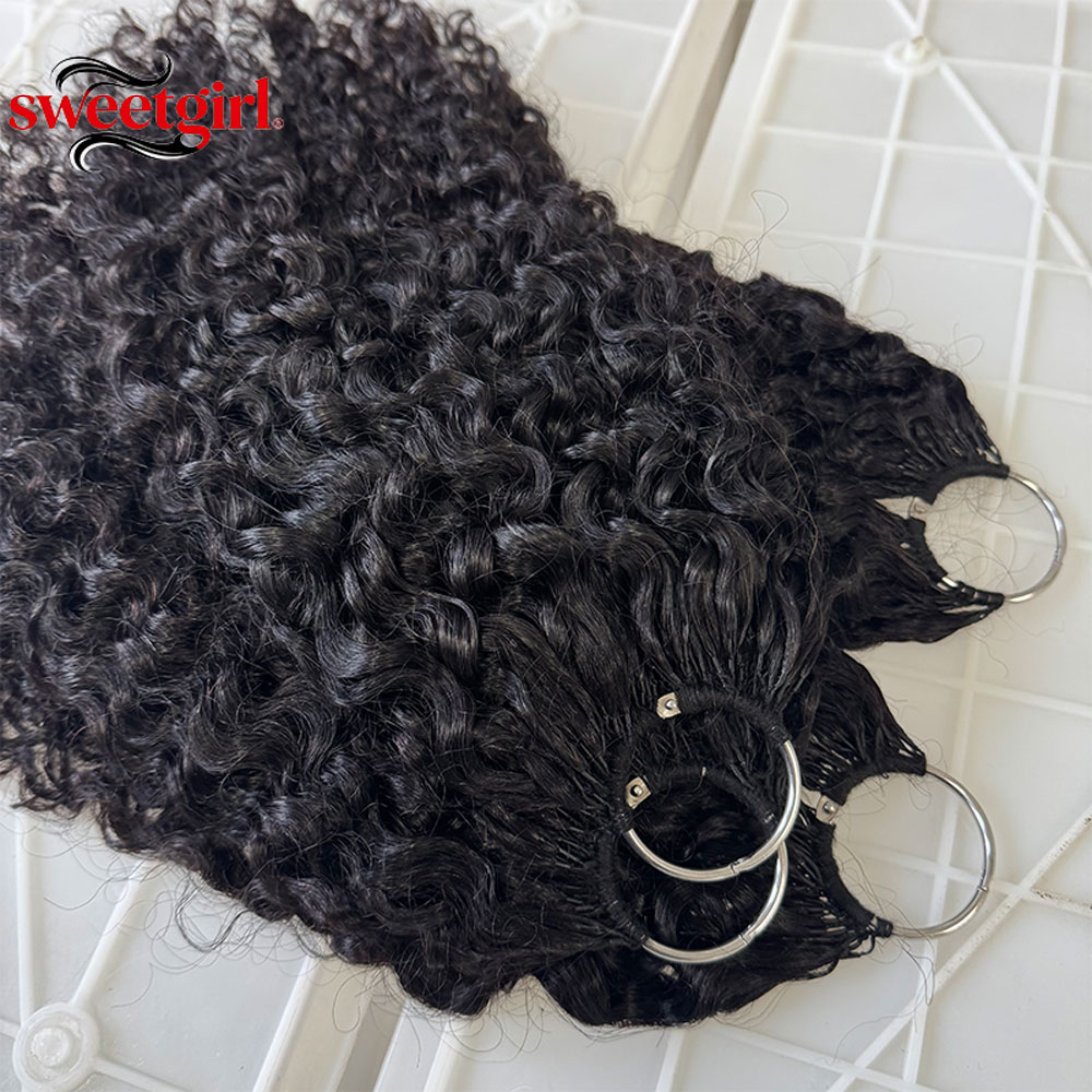 Water Wave Bulk Human Hair For Braiding - Pixie Curly Natural Black 100% Human