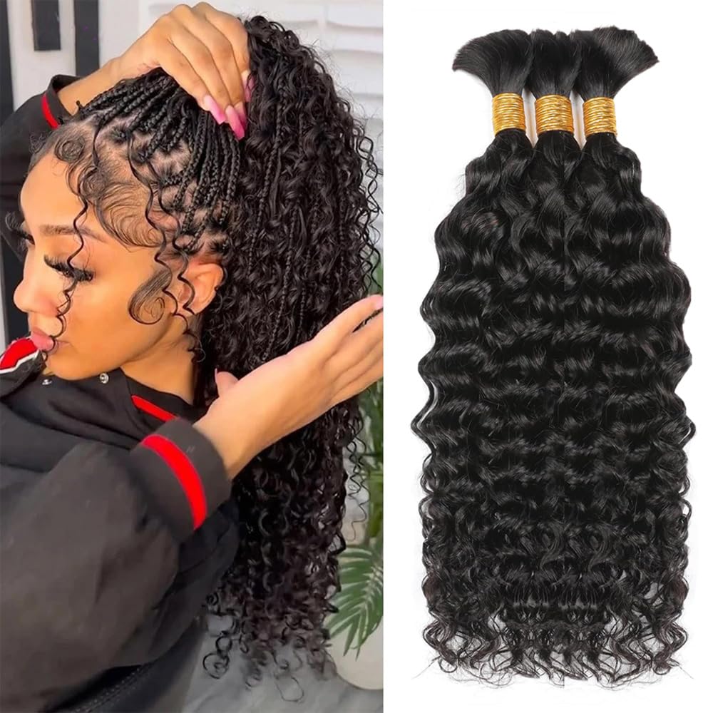 Water Wave Human Braiding Hair - Water Wave Bulk Human Hair For Braiding ulasan dan harga
