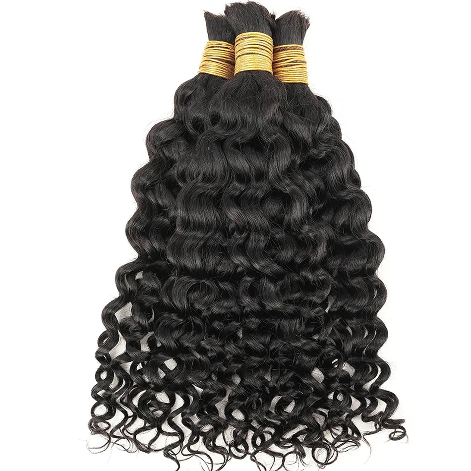 Water Wave Human Braiding Hair - Water Wave Bulk Human Hair For Braiding ulasan dan harga