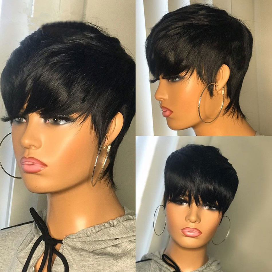 Short Human Hair Wigs Pixie Cu - Short Pixie Cut Wig Human Hair Cheap ulasan dan harga