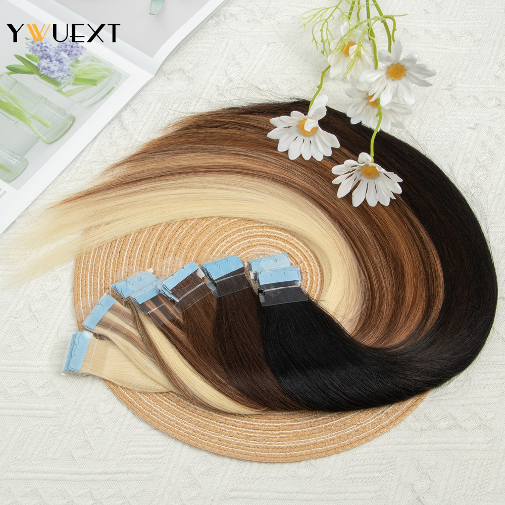 YWUEXT Mini Tape in Human Hair - Invisible Tape In Extensions Real Hair ulasan dan harga