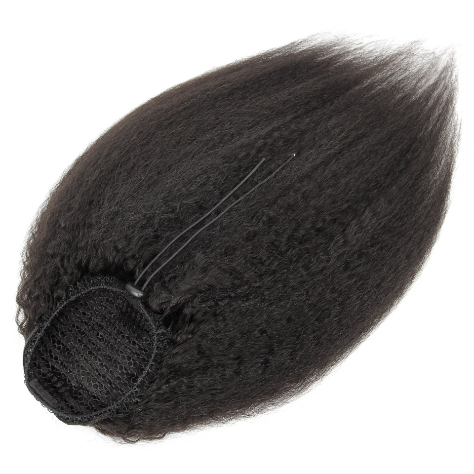 [Yvonne] Kinky Straight Drawst - Seamless Clip In Hair Extensions Human Hair ulasan dan harga
