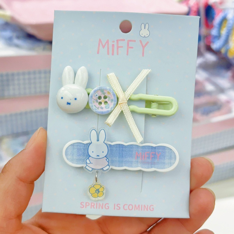 New Miffy rabbit bangs clip si - Hair Bundles ulasan dan harga