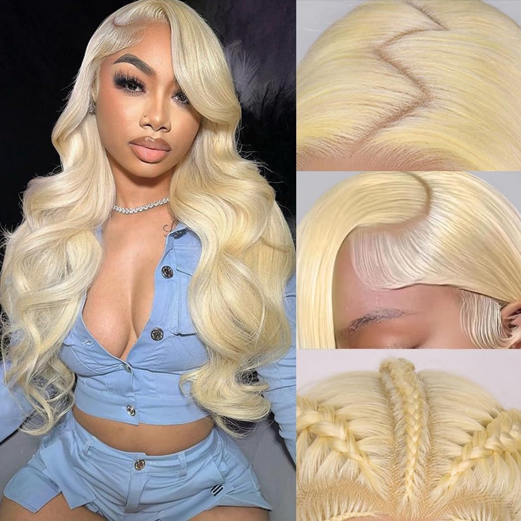 613 HD Lace Frontal Wig 200% D - 613 Blonde Body Wave Lace Front Wig ulasan dan harga