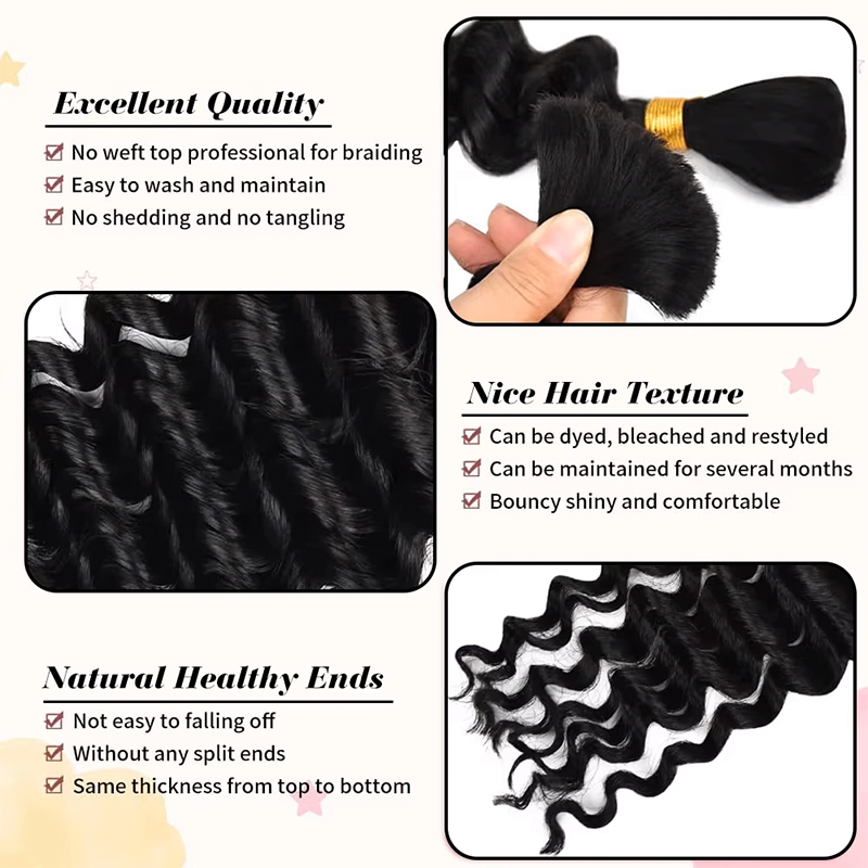 12A 12-30 Inch 1-5PCS Human Br - Water Wave Bulk Human Hair For Braiding ulasan dan harga
