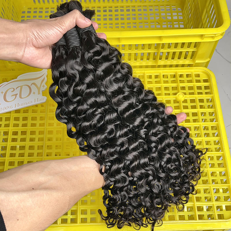 100% Human Hair Bulk for Braid - Water Wave Bulk Human Hair For Braiding ulasan dan harga