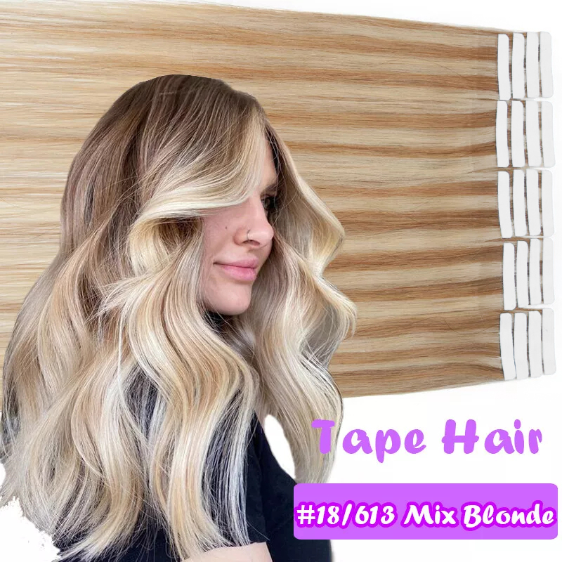 Real Human Hair Straight Tape  - Invisible Tape In Extensions Real Hair ulasan dan harga