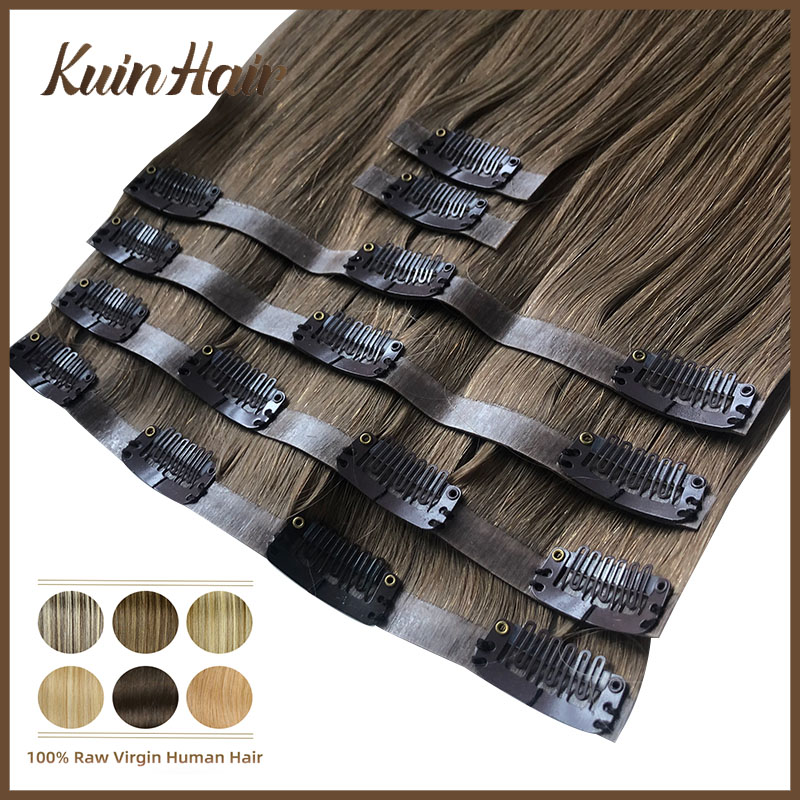 Straight Invisible PU Clip In  - Seamless Clip In Hair Extensions Human Hair ulasan dan harga
