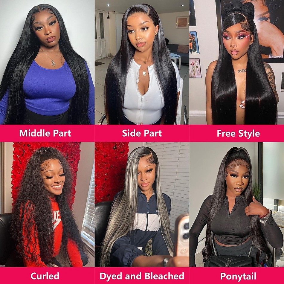 Straight Human Hair Wigs Gluel - Hd Lace Frontal Wig Human Hair Pre Plucked ulasan dan harga