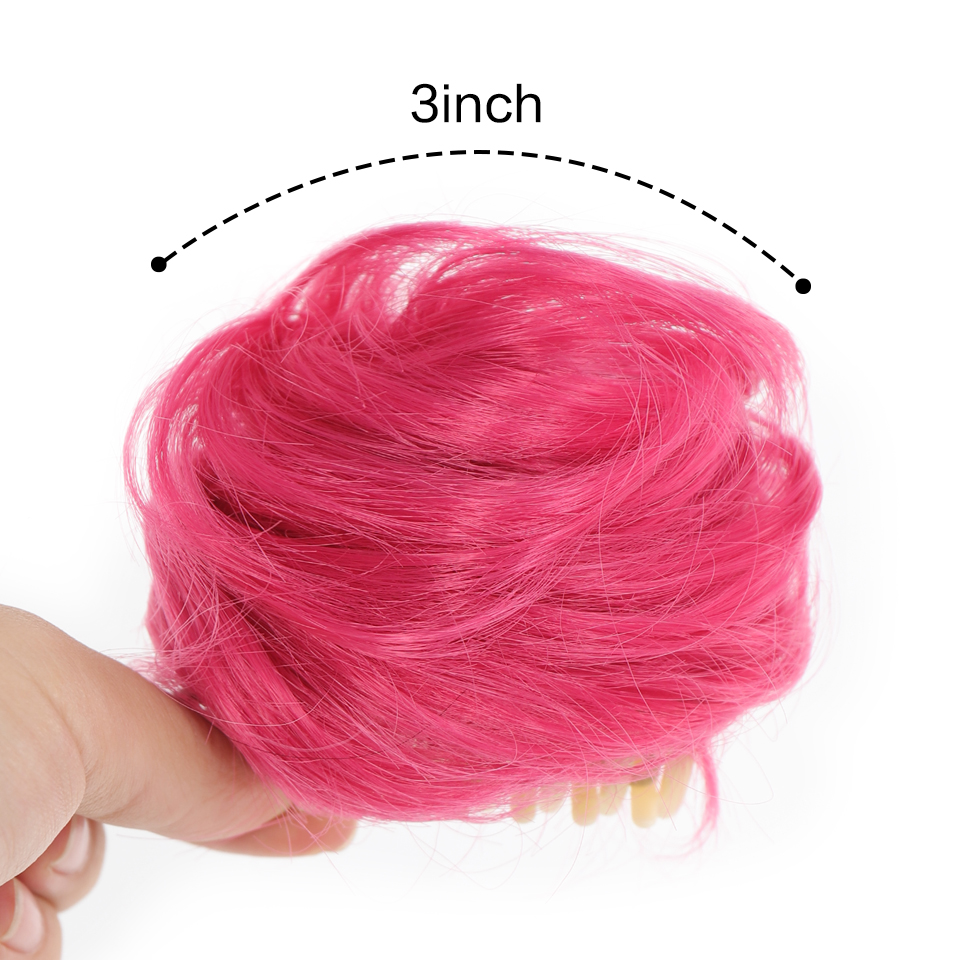 Synthetic Space Bun Mini Claw  - Claw Clip Messy Bun Hair Piece ulasan dan harga