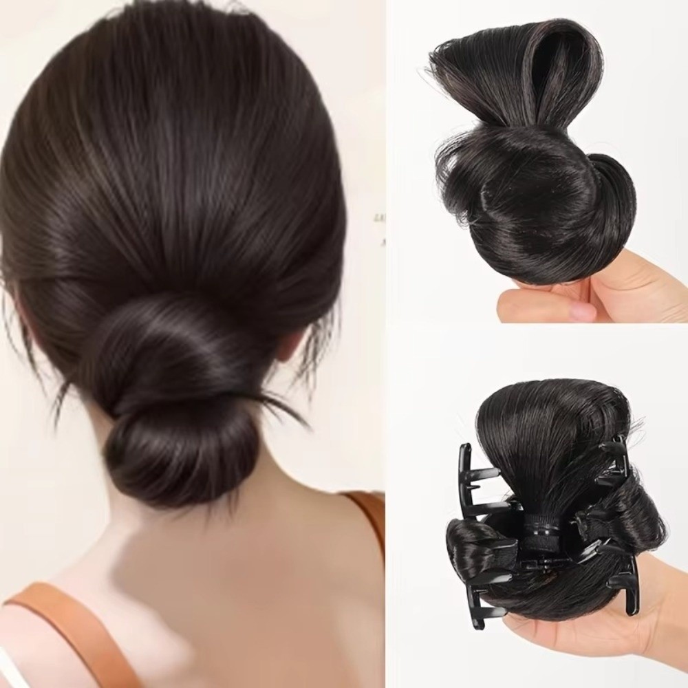 Naturally Synthetic Hair Bun W - Claw Clip Messy Bun Hair Piece ulasan dan harga