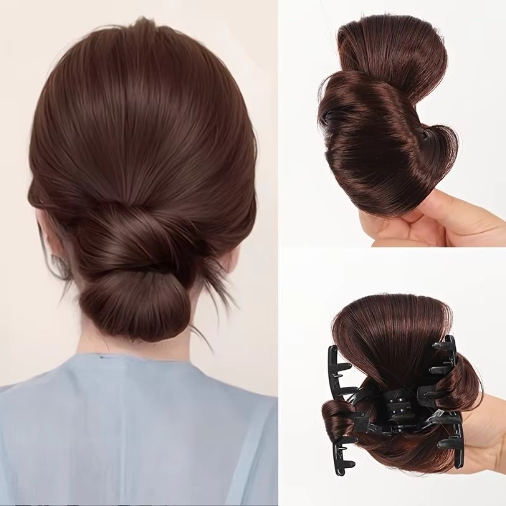 Naturally Synthetic Hair Bun W - Claw Clip Messy Bun Hair Piece ulasan dan harga