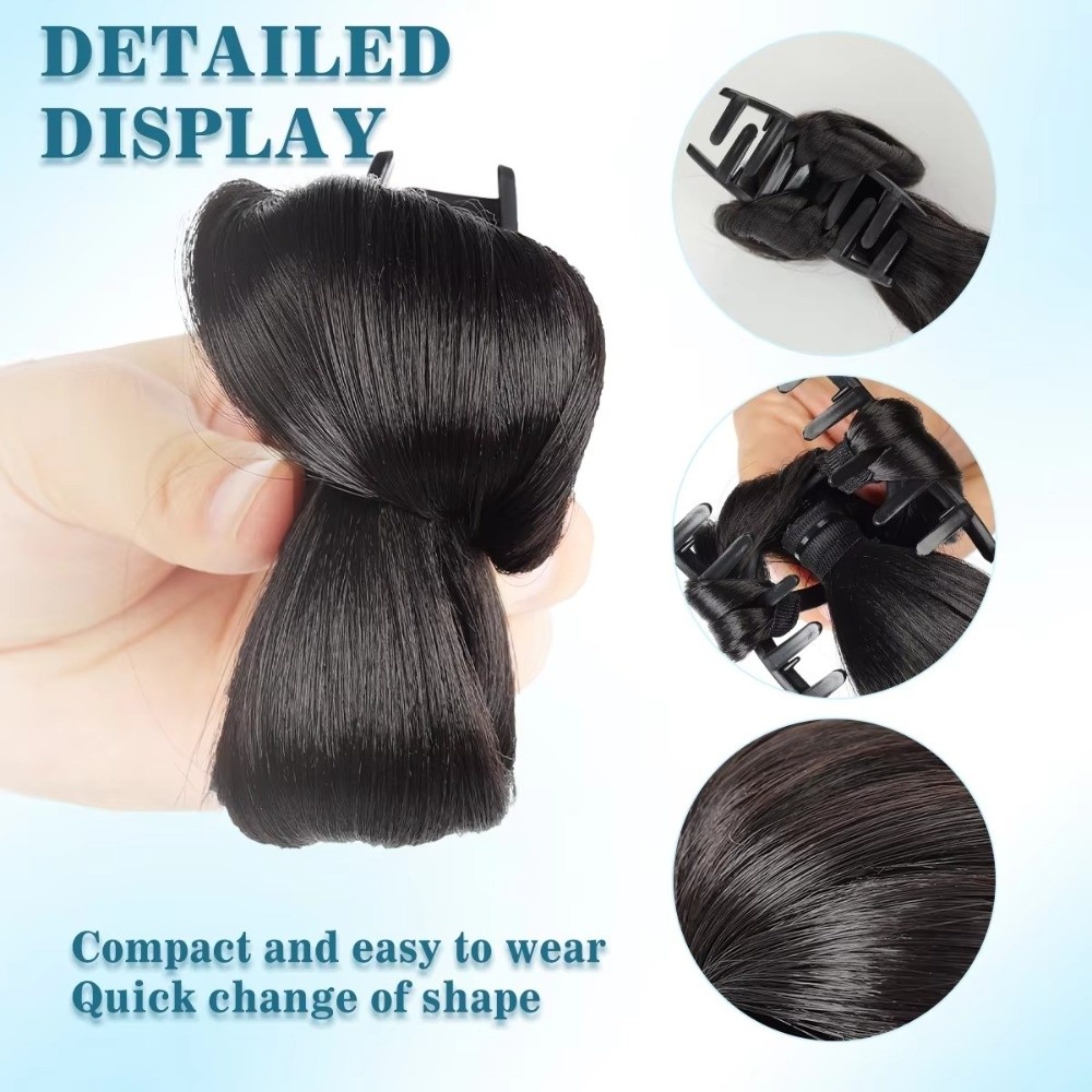 Naturally Synthetic Hair Bun W - Claw Clip Messy Bun Hair Piece ulasan dan harga
