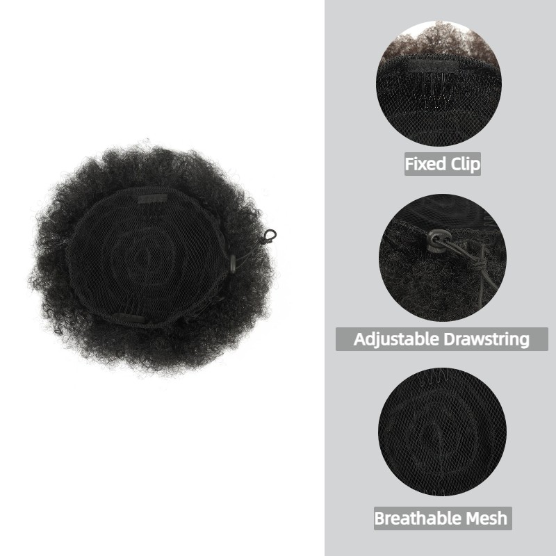 Afro Puff Drawstring Ponytail  - Drawstring Afro Curly Puff Ponytail ulasan dan harga
