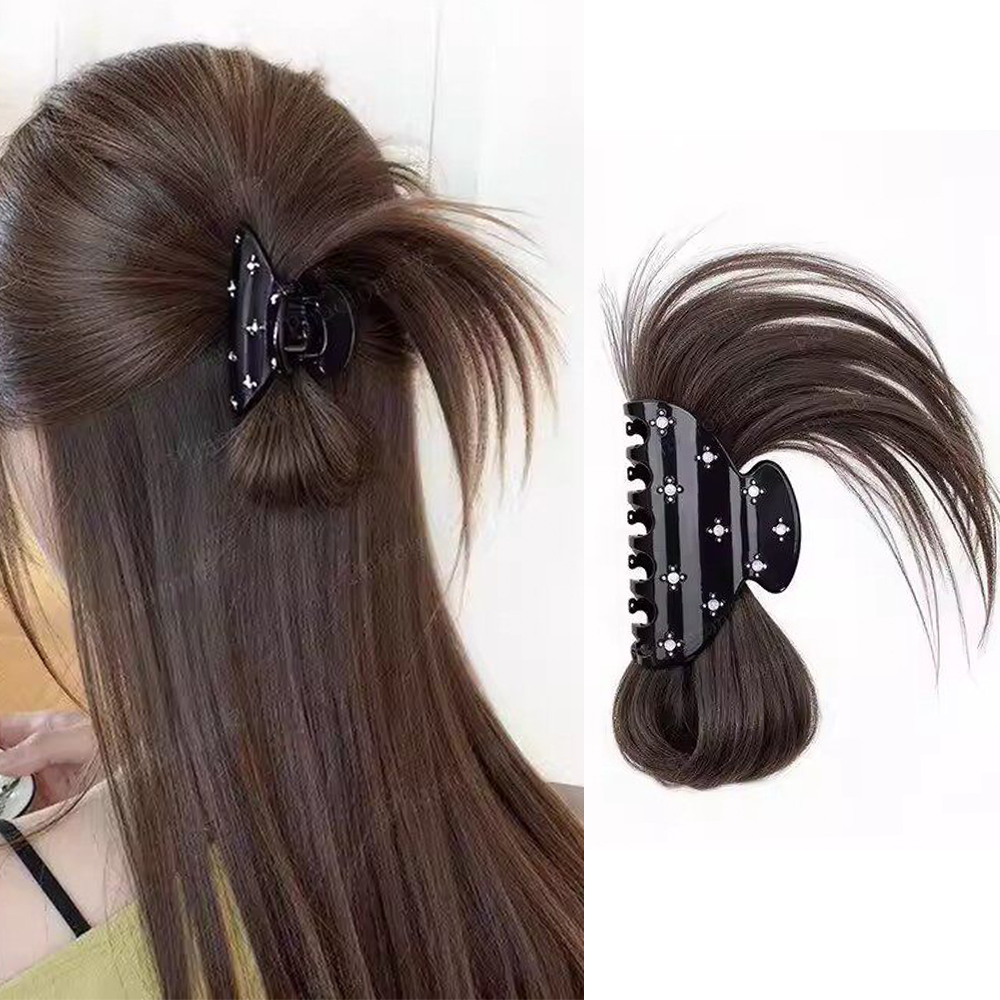 Fluffy Messy Bun Claw Clip Syn - Claw Clip Messy Bun Hair Piece ulasan dan harga