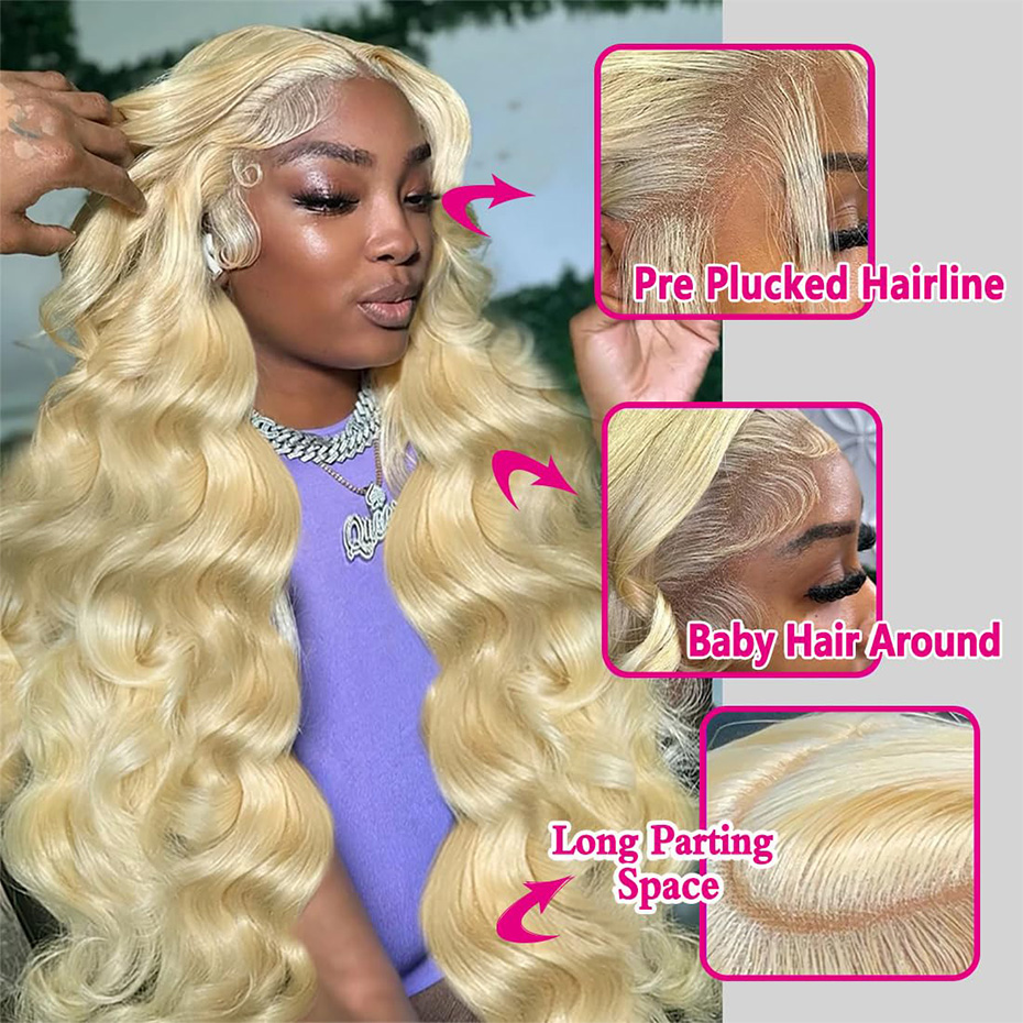 13x6 Hd Lace Frontal Wig 613 H - 613 Blonde Body Wave Lace Front Wig ulasan dan harga