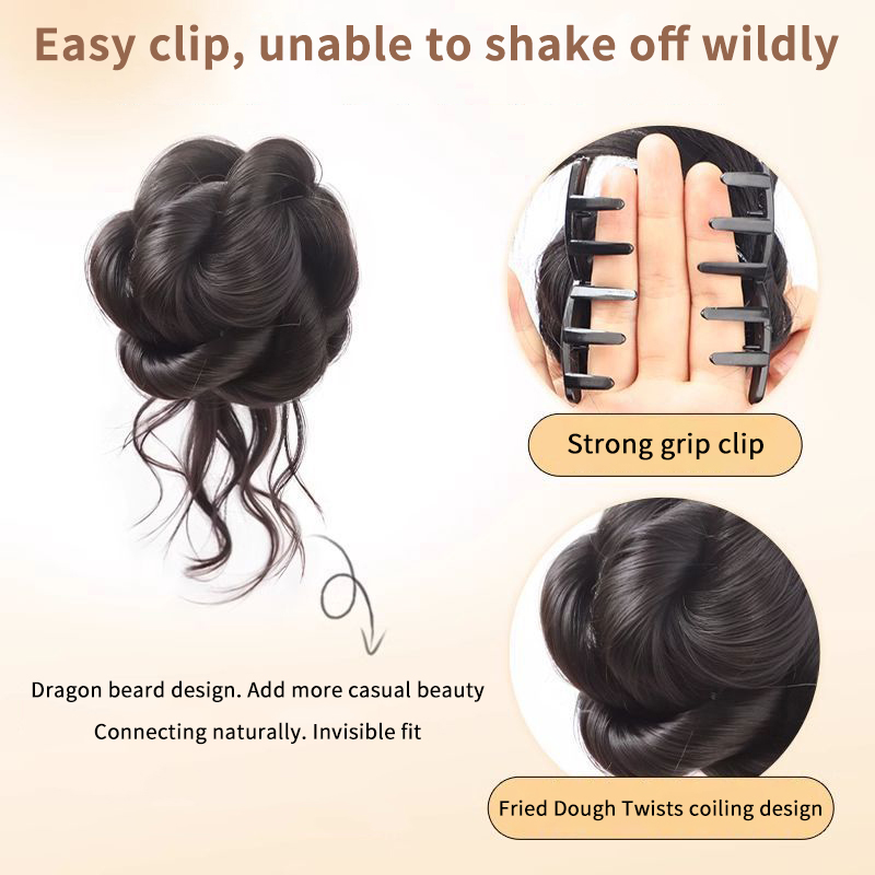 NEW New Synthetic Hair Bun Chi - Claw Clip Messy Bun Hair Piece ulasan dan harga