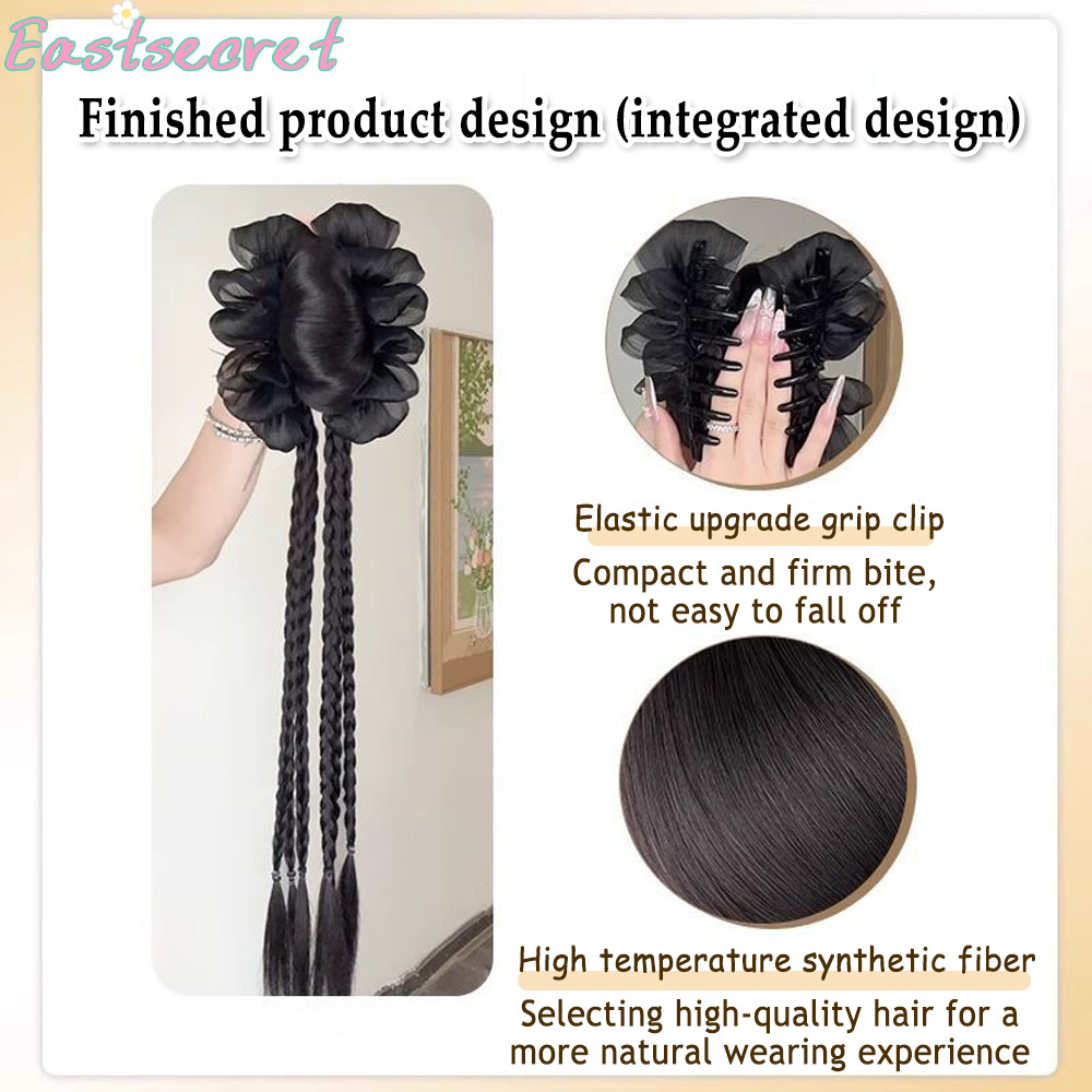 Black Bow Half-tie Hair Claw C - Claw Clip Messy Bun Hair Piece ulasan dan harga