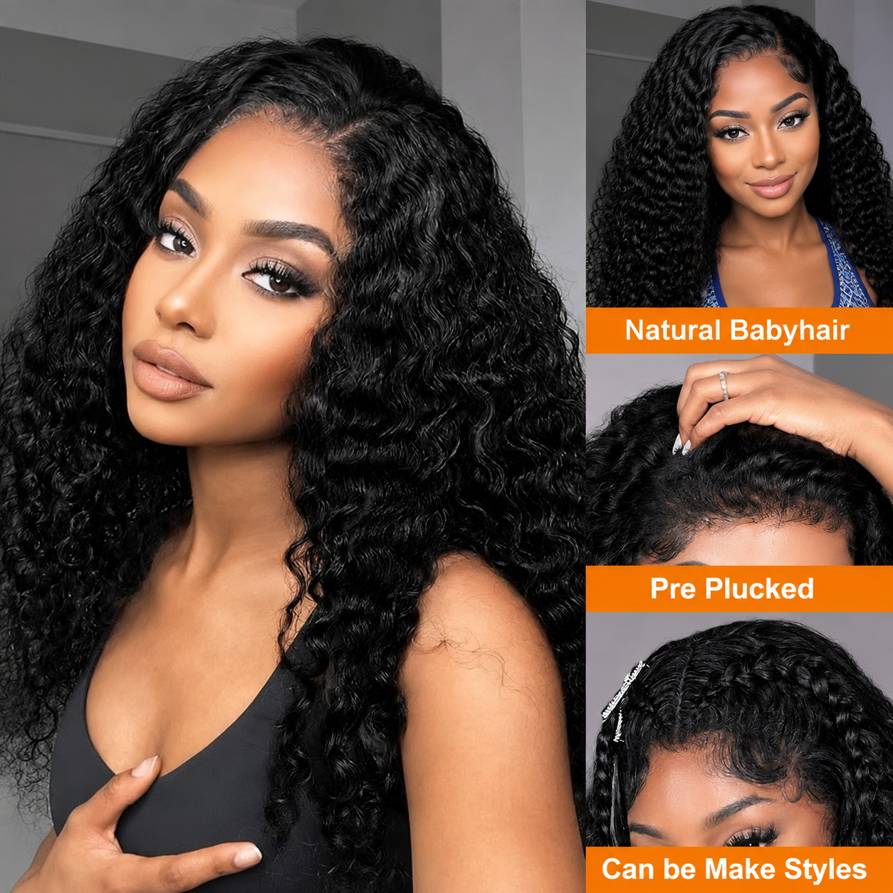 Ultra Fitted 250% Curly Wigs H - Hd Lace Frontal Wig Human Hair Pre Plucked ulasan dan harga