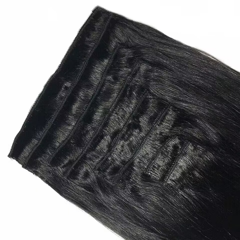 Natural Straight Clip In Human - Seamless Clip In Hair Extensions Human Hair ulasan dan harga