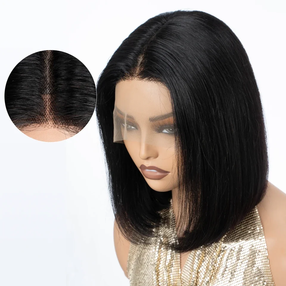 Straight Short Bob Wigs Human  - Glueless Wear And Go Human Hair Wig ulasan dan harga
