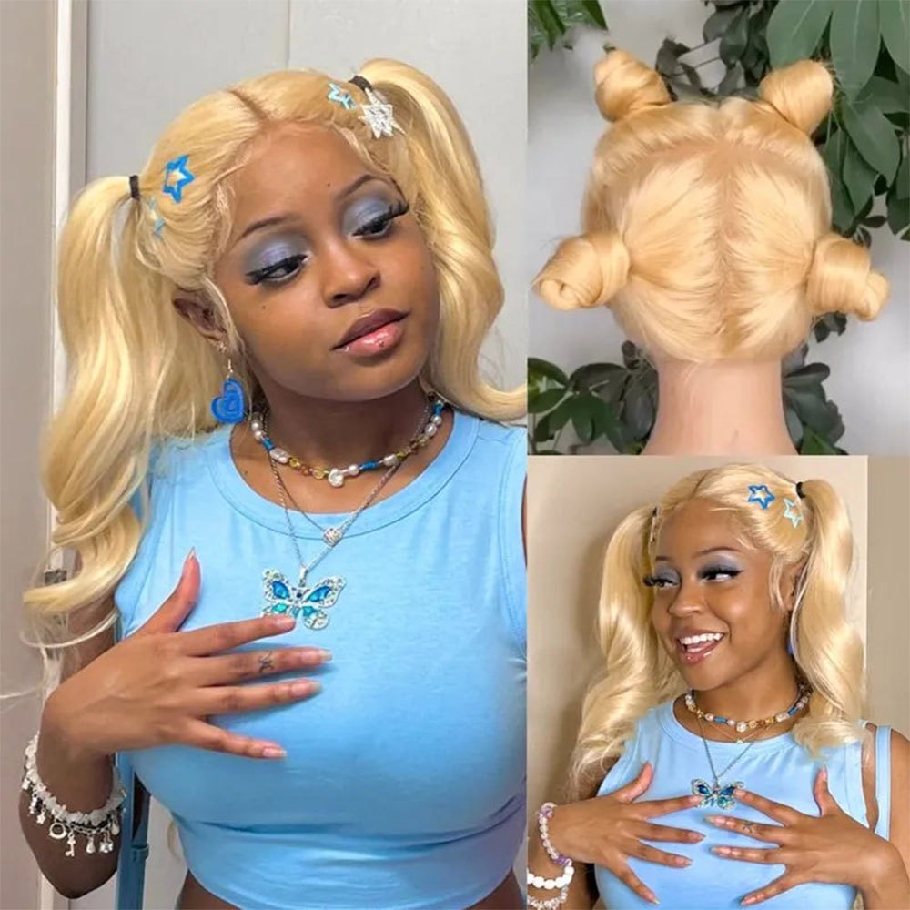 613 Blonde 13x6 13x4 HD Lace F - 613 Blonde Body Wave Lace Front Wig ulasan dan harga