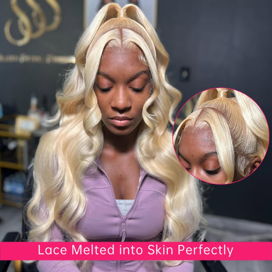 613 Colored Body Wave Human Ha - 613 Blonde Body Wave Lace Front Wig ulasan dan harga