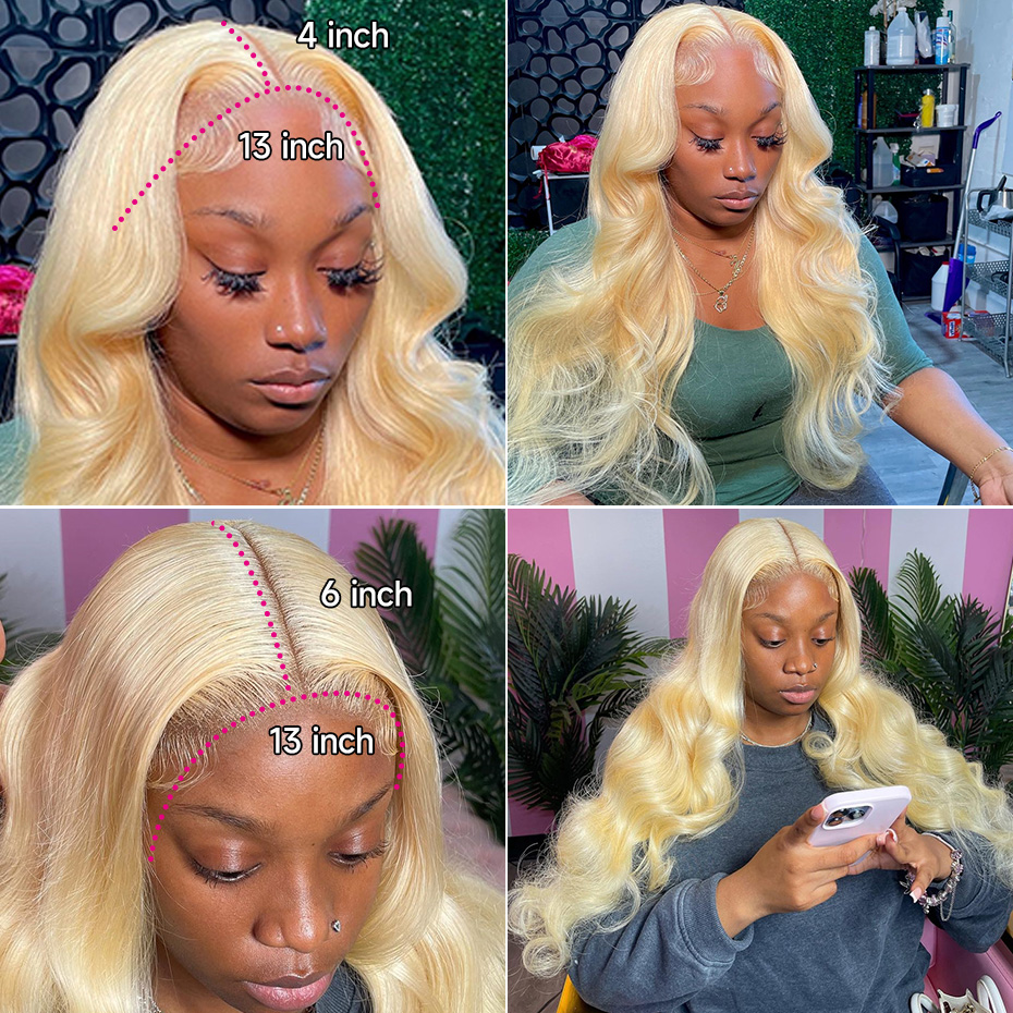 613 Colored Body Wave Human Ha - 613 Blonde Body Wave Lace Front Wig ulasan dan harga
