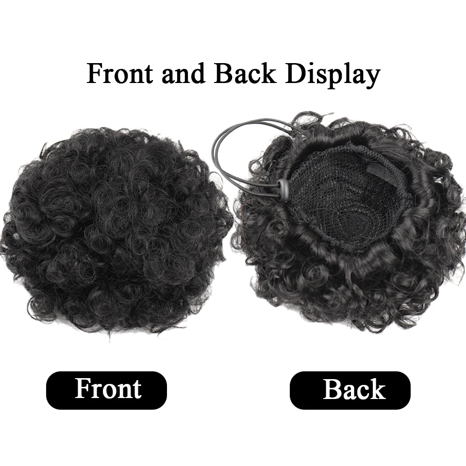 Afro Puff Drawstring Ponytail  - Drawstring Afro Curly Puff Ponytail ulasan dan harga