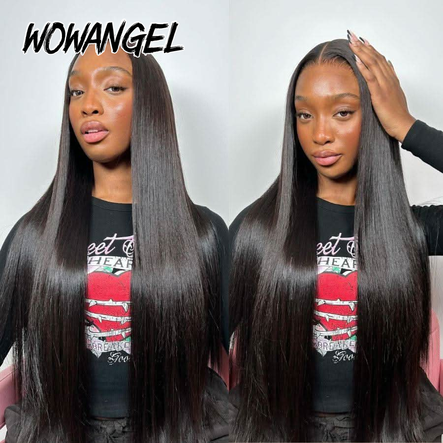 WOWANGEL Straight Lace Front W - Human Hair Wigs ulasan dan harga