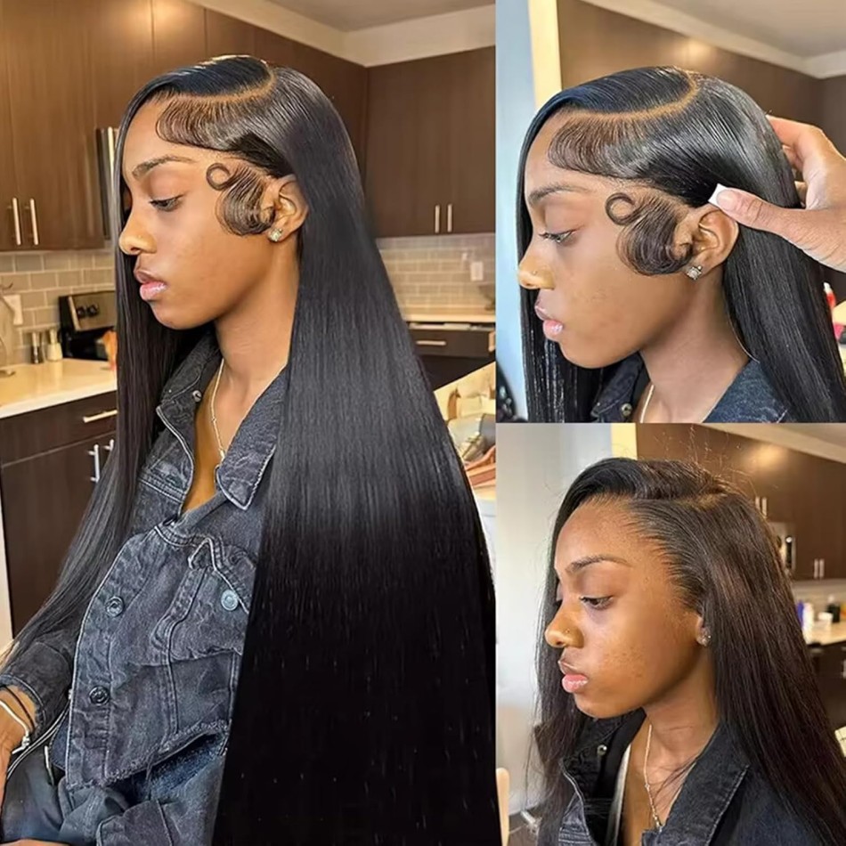 40 Inch Straight Human Hair Wi - Hd Lace Frontal Wig Human Hair Pre Plucked ulasan dan harga