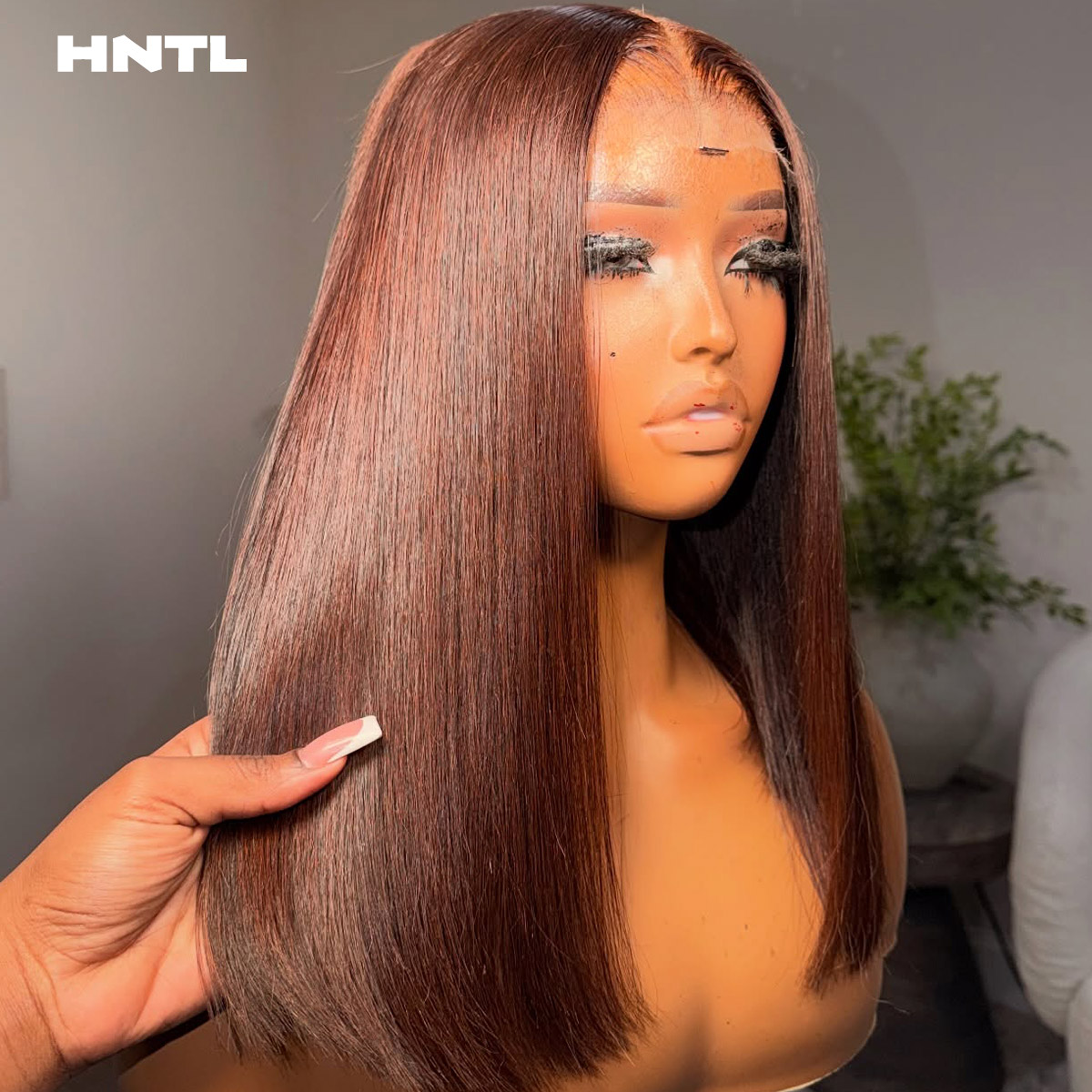 Glueless Wear and Go Brown Col - Pre Parted 13X4 Lace Front Bob Wig ulasan dan harga