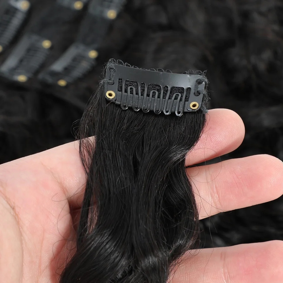Water Wave Clip in Hair Extens - Seamless Clip In Hair Extensions Human Hair ulasan dan harga