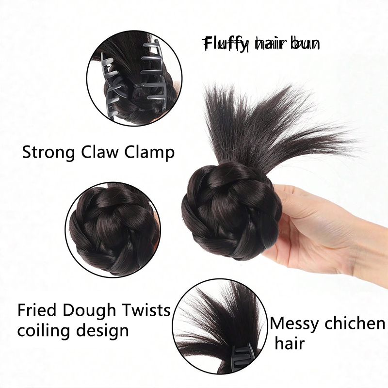Fluffy Spiky Messy Bun Hair Pi - Claw Clip Messy Bun Hair Piece ulasan dan harga