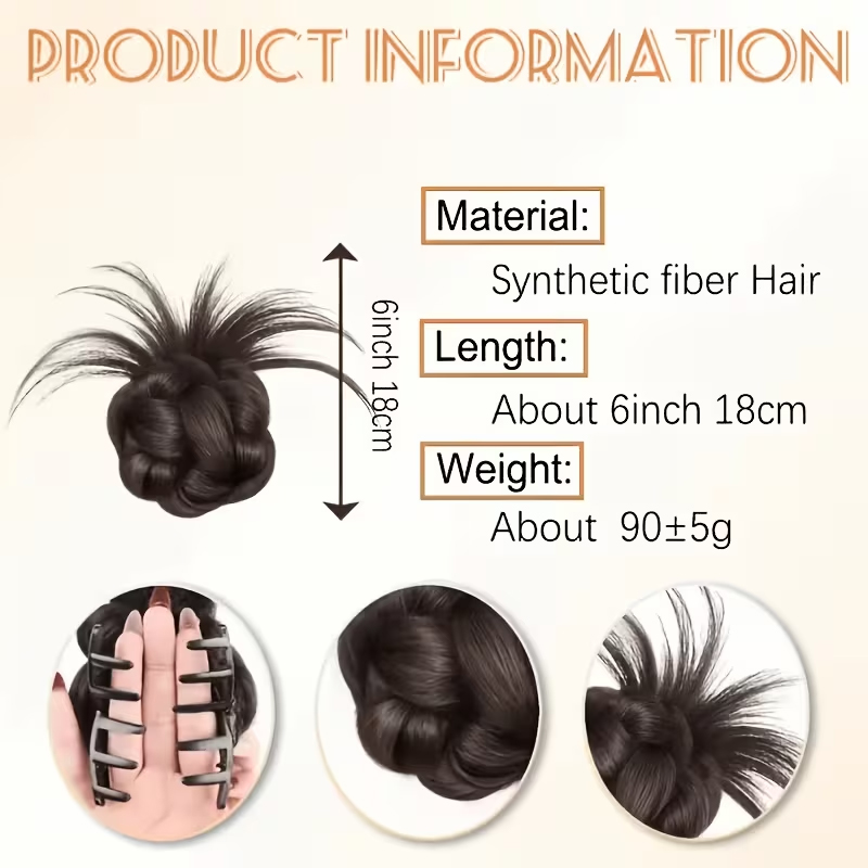 Fluffy Spiky Messy Bun Hair Pi - Claw Clip Messy Bun Hair Piece ulasan dan harga