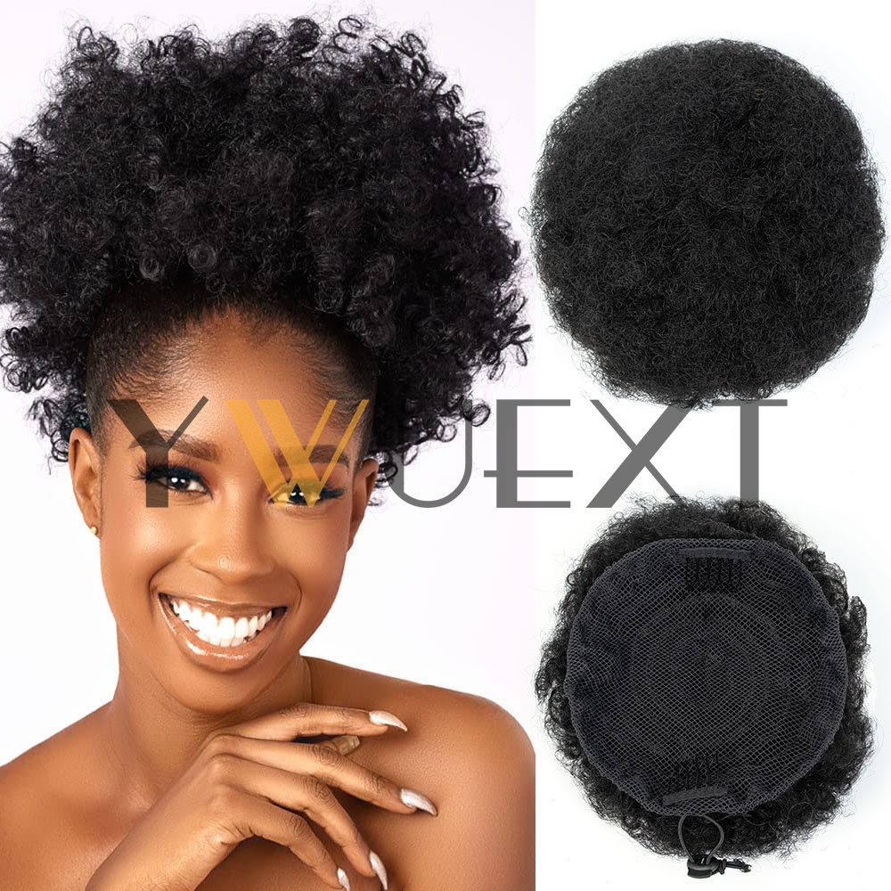 Afro Puff Drawstring Ponytail  - Drawstring Afro Curly Puff Ponytail ulasan dan harga