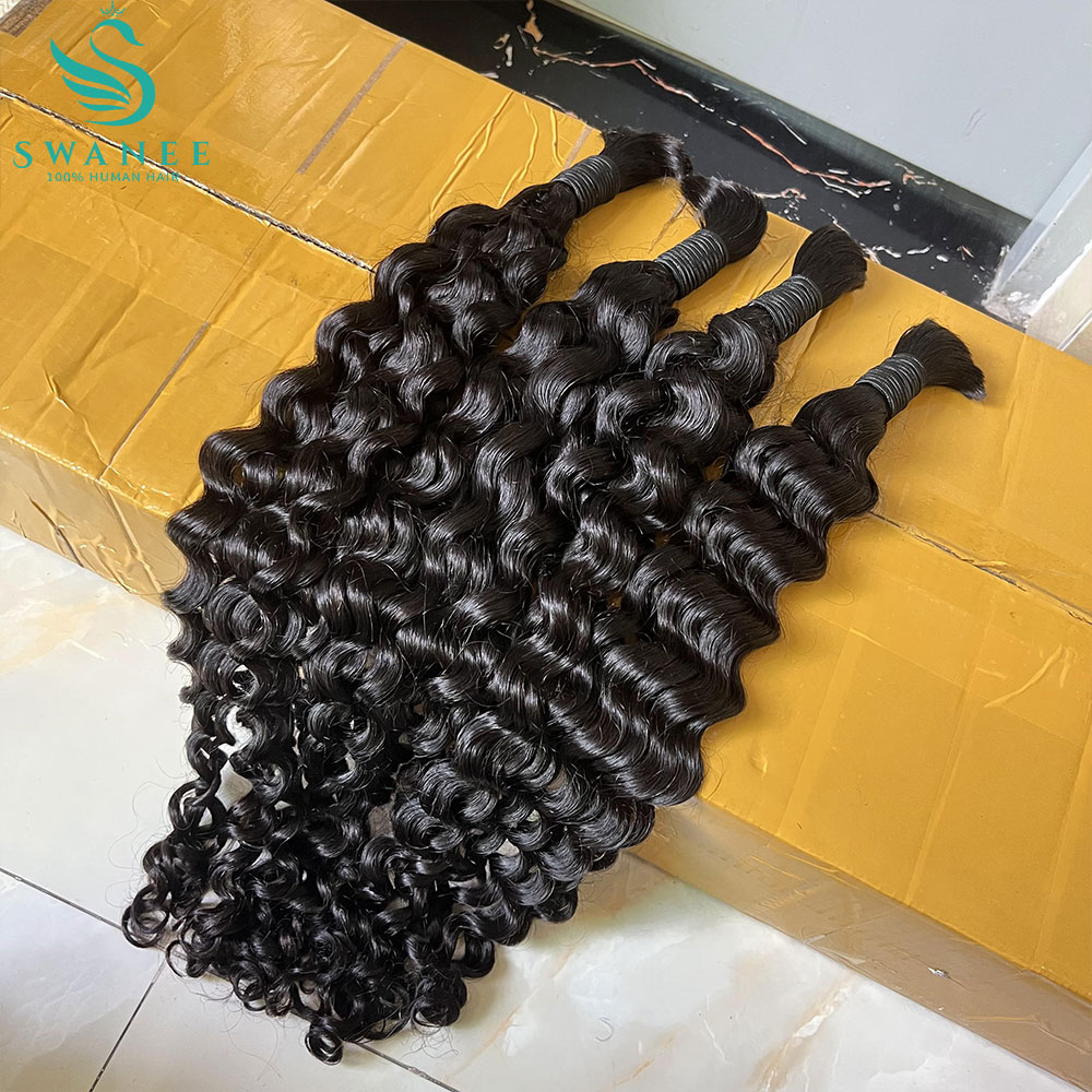 Water Wave 100% Human Hair Bul - Water Wave Bulk Human Hair For Braiding ulasan dan harga