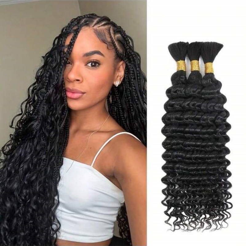 2 Bundles Water Wave Bulk Huma - Water Wave Bulk Human Hair For Braiding ulasan dan harga