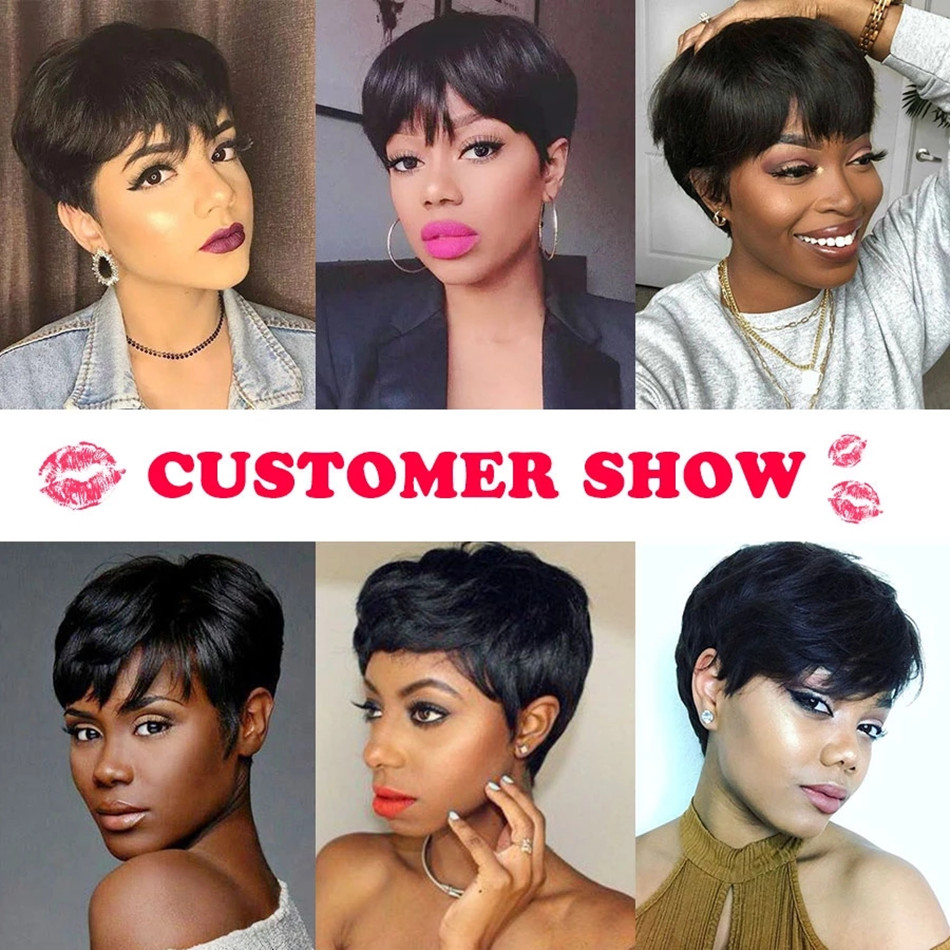 Short Pixie Cut Wig Human Hair - Short Pixie Cut Wig Human Hair Cheap ulasan dan harga