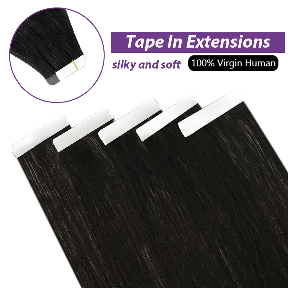 Straight Tape In Hair Extensio - Invisible Tape In Extensions Real Hair ulasan dan harga