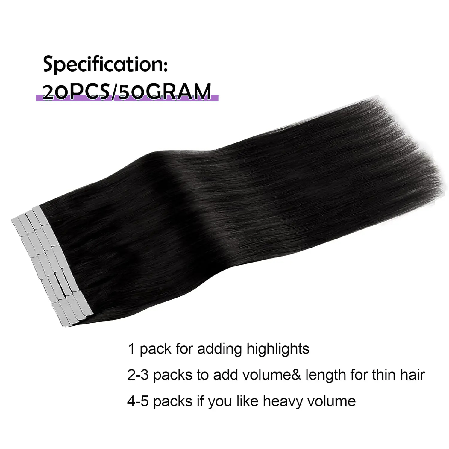 Straight Tape In Hair Extensio - Invisible Tape In Extensions Real Hair ulasan dan harga