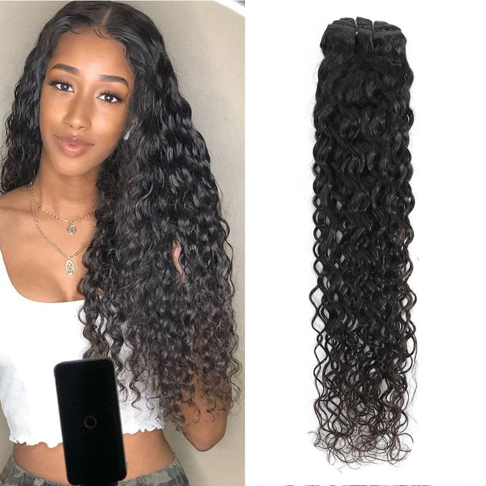 Water Wave Clip In Hair Extens - Seamless Clip In Hair Extensions Human Hair ulasan dan harga