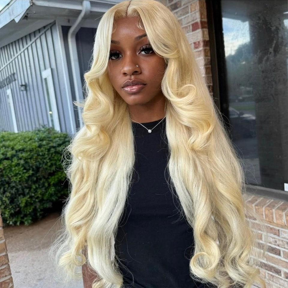 613 Blonde 13x6 HD Transparent - 613 Blonde Body Wave Lace Front Wig ulasan dan harga