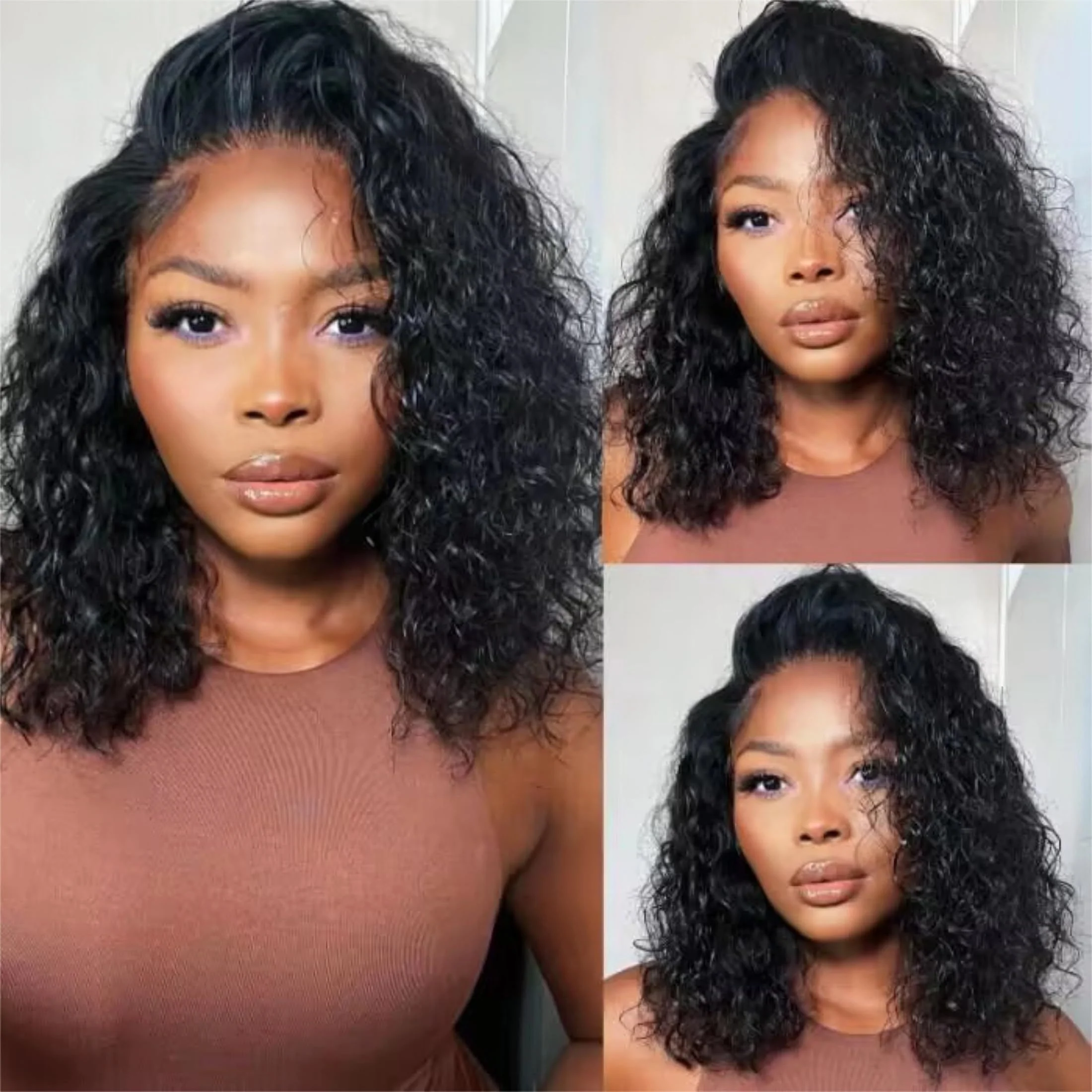 8-14 Short Inch Curly Wave Sho - Glueless Wear And Go Human Hair Wig ulasan dan harga