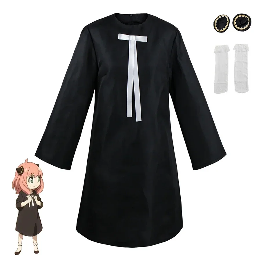 Anya Forger Cosplay Dress Anim - Synthetic Braided Wigs For Black Women ulasan dan harga